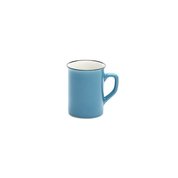 Mug 'Classic' - Bleu Petrol + liseret noir - 350 ml
