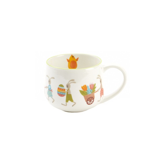 Mug 'Famille de Lapins'- Multicolore - Ø9*8cm