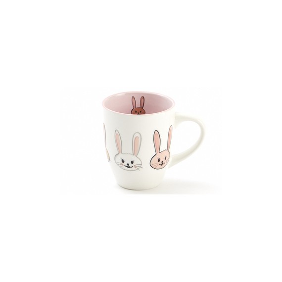 Mug 'Lapin Lilou' - Rose - Ø9*10,5cm