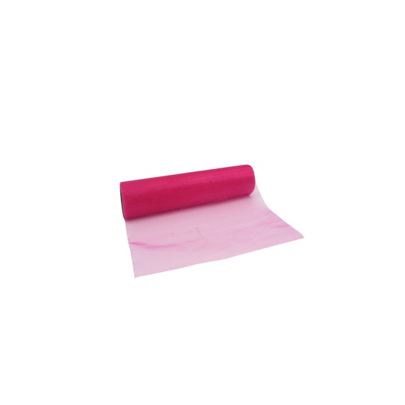 Chemin de Table 'Organza' 280mm * 10m - Fuchsia