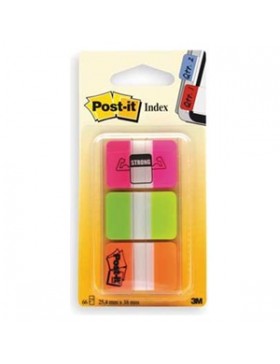 POST IT INDEX 25*44mm STRONG FLUO