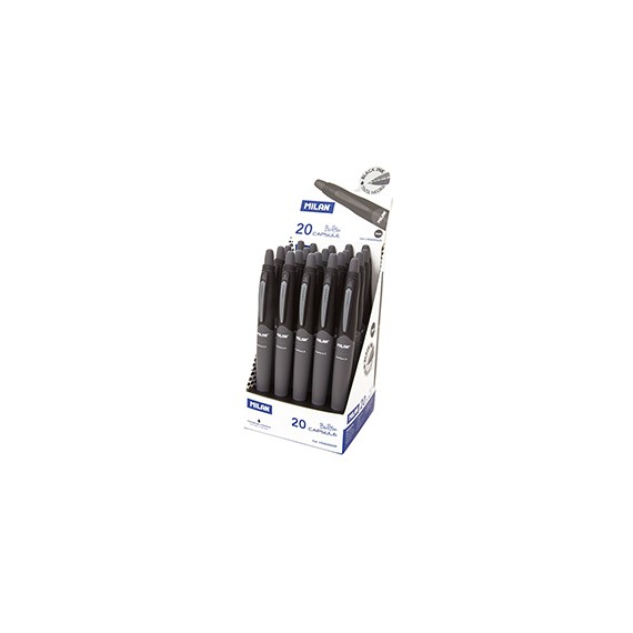 STYLO-BILLE MILAN CAPSULE 1mm NOIR