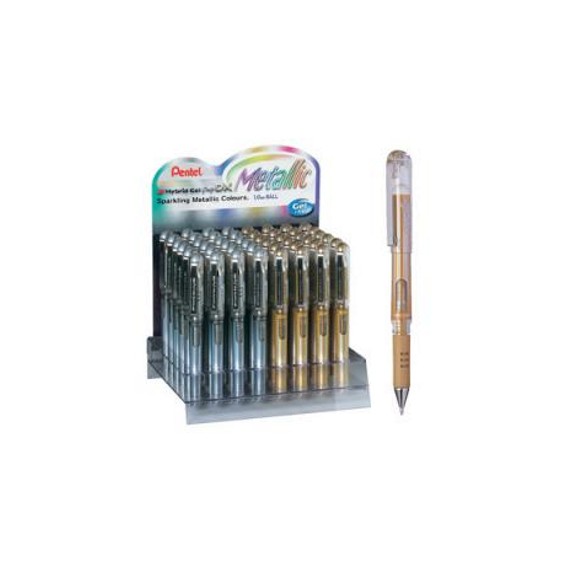 STYLO PENTEL ENCRE GEL METALIC ARGENT K230