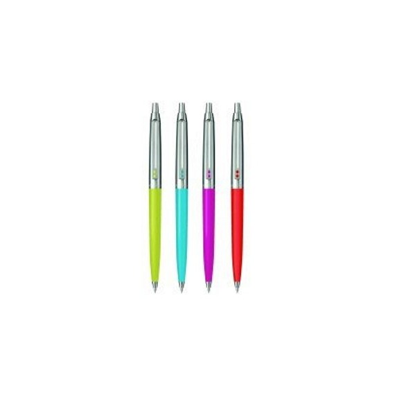 STYLO BILLE INOXCROM BALL-PEN FIESTA BLEU MEDIUM