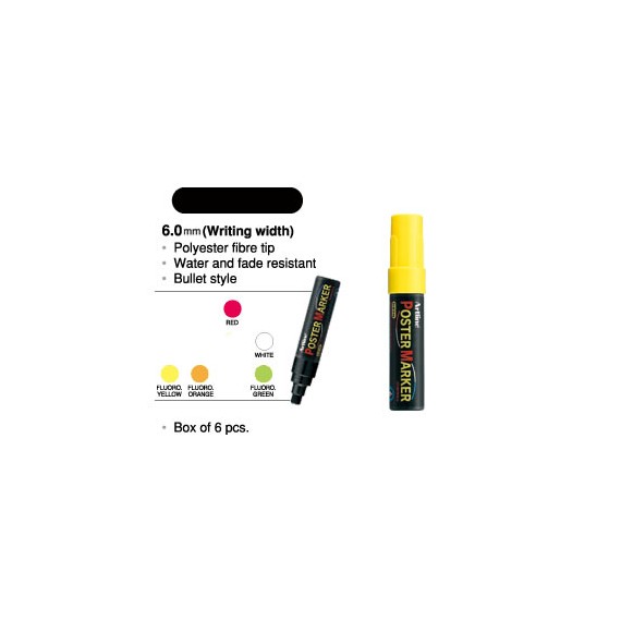 MARQUEUR ARTLINE TEMPERA 6mm JAUNE FLUO