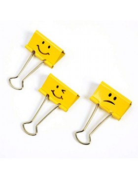 PAPER CLIP Emoji RAPESCO JAUNE 19mm - 75 flles