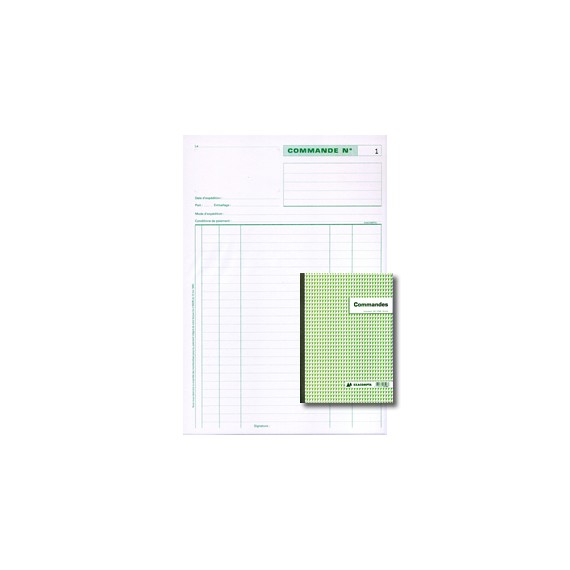 CARNET DE COMMANDE EXACOMPTA 13108 2 COPIES 21*29.7cm