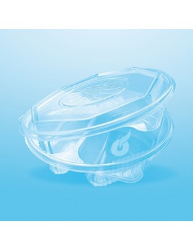 Ravier 'Ripboxx Meal's' PP transparent - 2 Comp. - Couv. à charnière