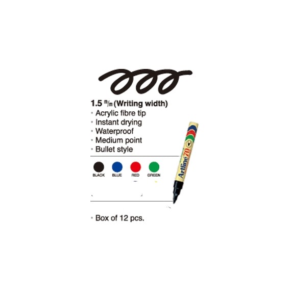 MARQUEUR ARTLINE 70 BLEU POINTU 1,5mm