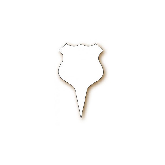 ETIQ. BEQUET "ÉCUSSONS" BOULANGERIE BLANC 4.2*4.5cm