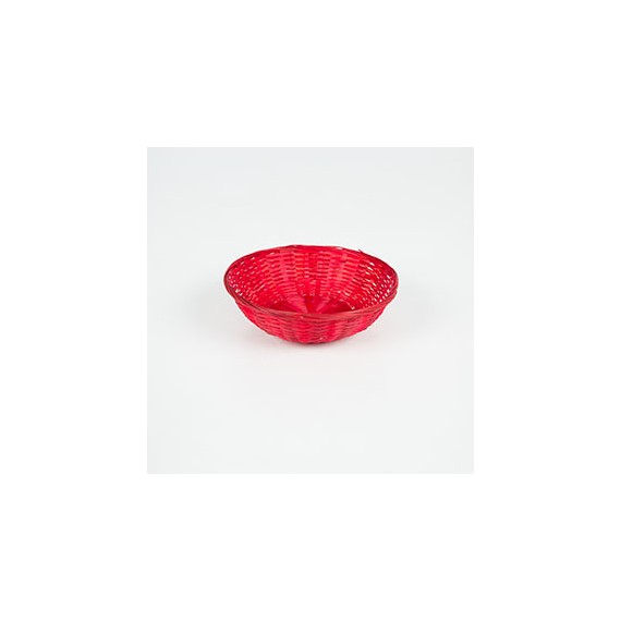 PANIER CLASSIC OSIER ROND Ø30*10cm ROUGE