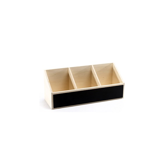 PLATEAU BOIS 3 BOUTEILLES 75cl ARDOISE