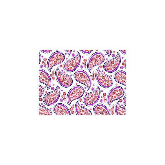 BOB CADEAU ROTOLUX ref R66903B - 50cm/100m PAISLEY RED/PURPLE