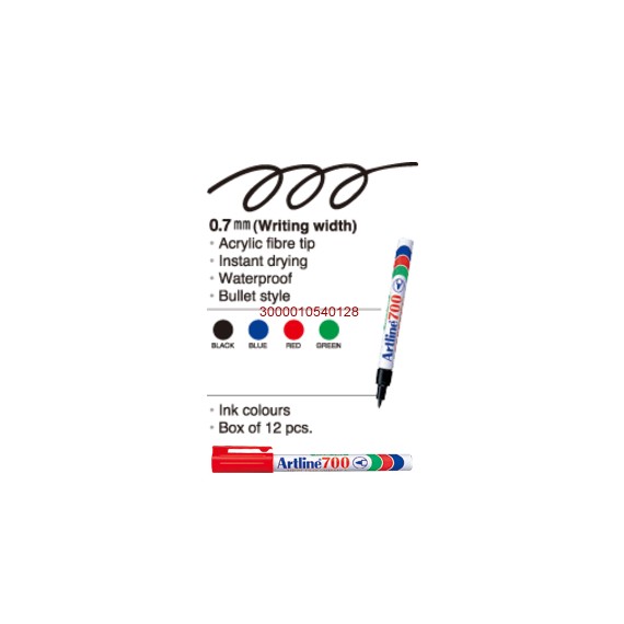 MARQUEUR ARTLINE 700 ROUGE POINTU 0,7mm