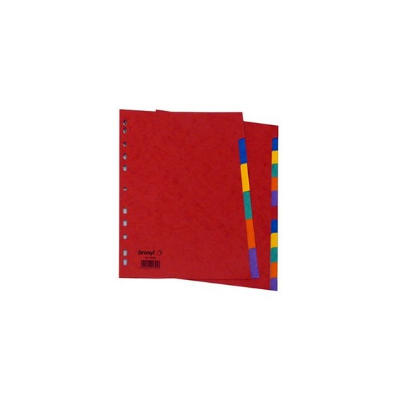 INTERCALAIRE CLASSEUR A4 CARTON 12 pos BRONYL