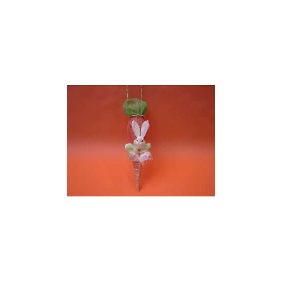PANIER CAROTTE AVEC LAPIN h30cm