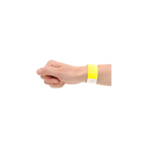 BRACELET TYVEK JAUNE NÉON 19*250mm + Num