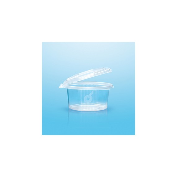 Ravier 'Ripboxx' PP transparent - 500cc- Couv. à charnière