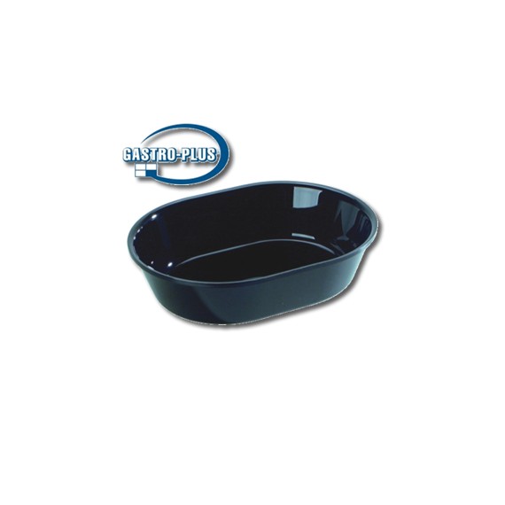 BAC DE COMPTOIR PLEXI NOIR OVAL 265*200*65 mm - GASTRO PLUS