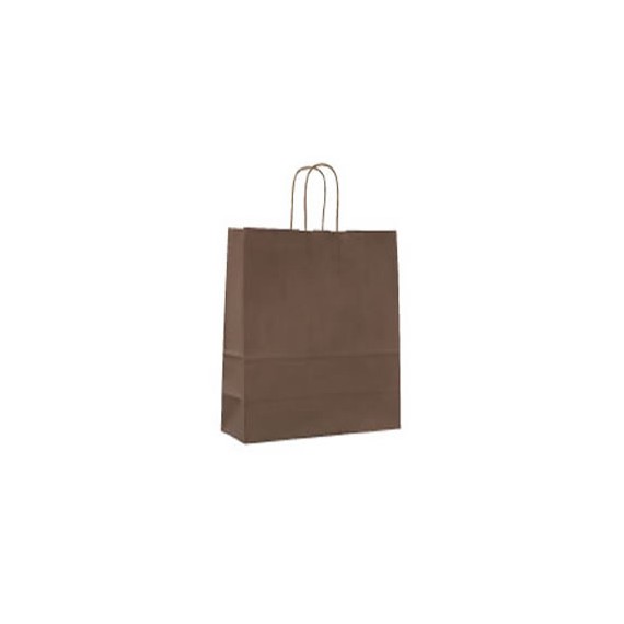 SAC KRAFT ANSE TORSADÉE 23*12*30cm 90g/m² BRUN