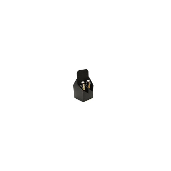 BOITE PORTABLE 4 btl 'TRAPPISTE' 150*150*320mm NOIRE