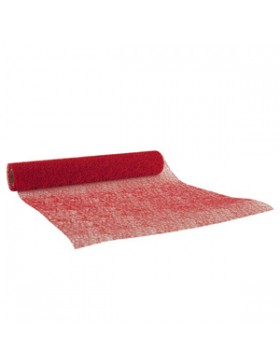 Chemin de Table 'Nid d'abeille' 280mm * 2.5m - Rouge