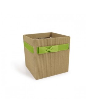 BOX CARTON "NATURAL SIMPLY" 105*105*100mm + NOUD VERT