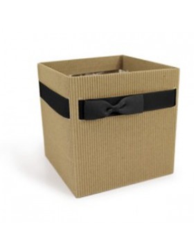 BOX CARTON "NATURAL SIMPLY" 120*120*125mm + NOUD NOIR