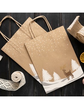 Sac kraft Anses Torsadées 'Tino' - 18*8*22cm