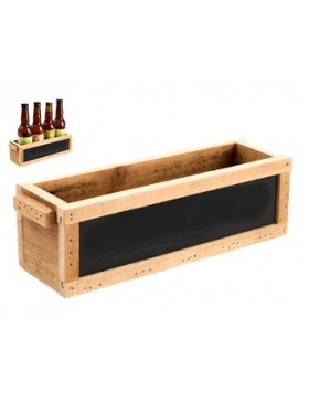 Caisse Bois rect. - 27*9*9cm - avec Ardoise