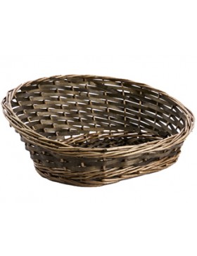 Panier Oval Bas/Haut 43*30*6/16cm Brun-Gris