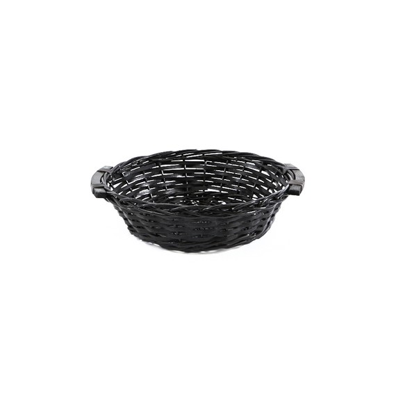 Panier espagnol Rond - Ø35*10cm - Osier Noir