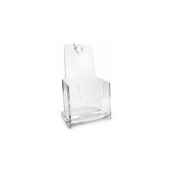 PORTE BROCHURE 1/3 A4 PLEXI ép.33mm AVEC PERFO FIXATION