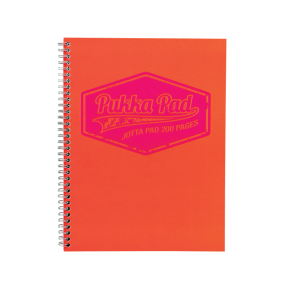 Cahier Pukka Pad à Spirales A5 - Quadrillé - 200pages - Orange