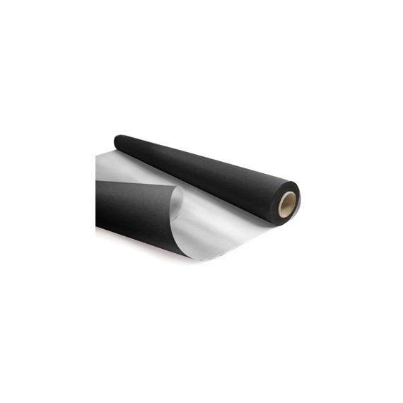 Bobine cadeau réversible Kraft 0,79*40m 60g/m² - Black/Silver