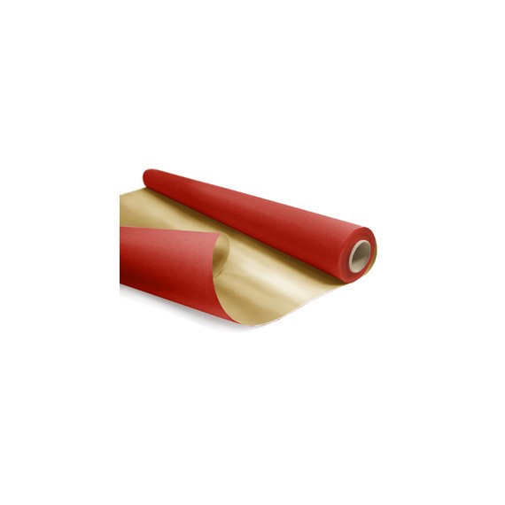 Bobine cadeau réversible Kraft 0,79*40m 60g/m² - Red/Gold