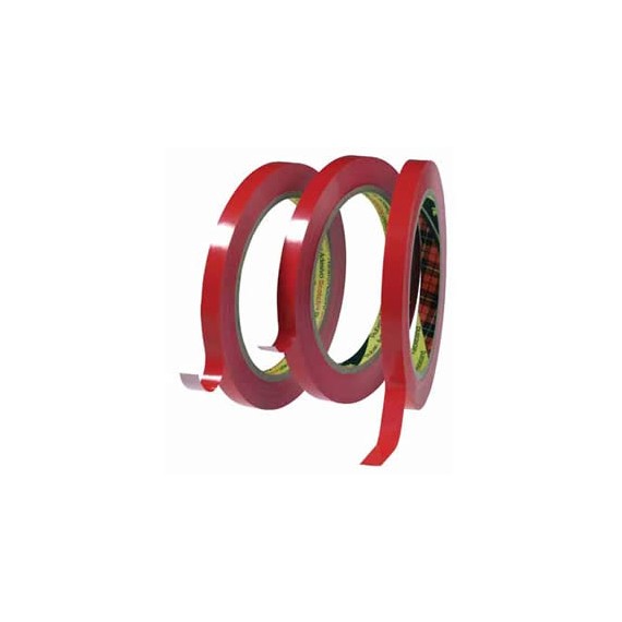 PAPIER COLLANT 9mm x 66m PVC 35 µ rouge