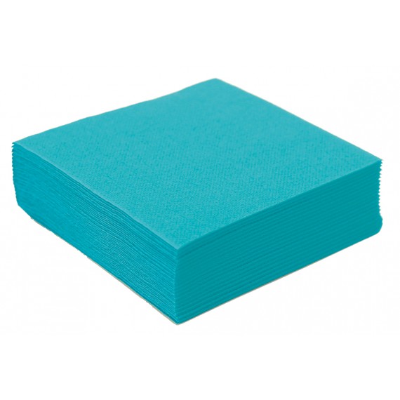 SERV. SURLYS GAUFFRÉE 25*25cm TURQUOISE