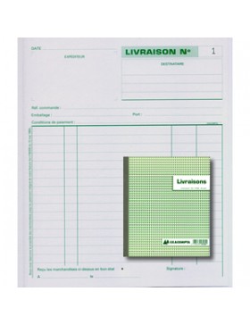 CARNET DE LIVRAISON EXACOMPTA 13160 2 COPIES 21*18cm
