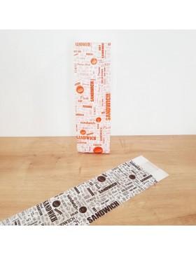 SAC SANDWICH GARNI 12*(2*4,1)*40 cm PARAFFINÉ 40g/m² - Décoré