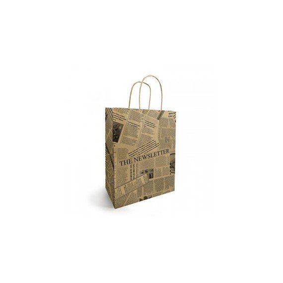 SAC KRAFT ANSES TORSADÉES 36*13*42.5cm 90g/m² 'NEWS'
