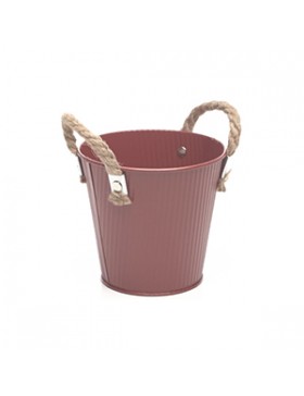 SEAU ZINC Ø13*12cm VERTIGO BORDEAUX + POIGNÉE