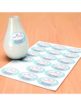 FEUILLE 18 ÉTIQUETTES 63,5*42,3mm OVALE ENLEVABLE - AVERY L6024REV