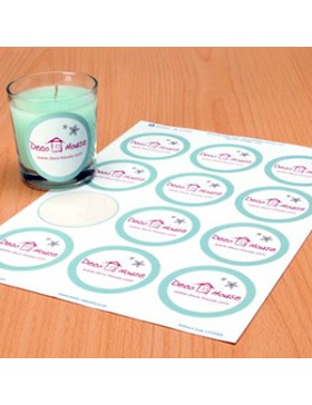 FEUILLE 12 ÉTIQUETTES Ø 60mm ENLEVABLE - AVERY L7104REV