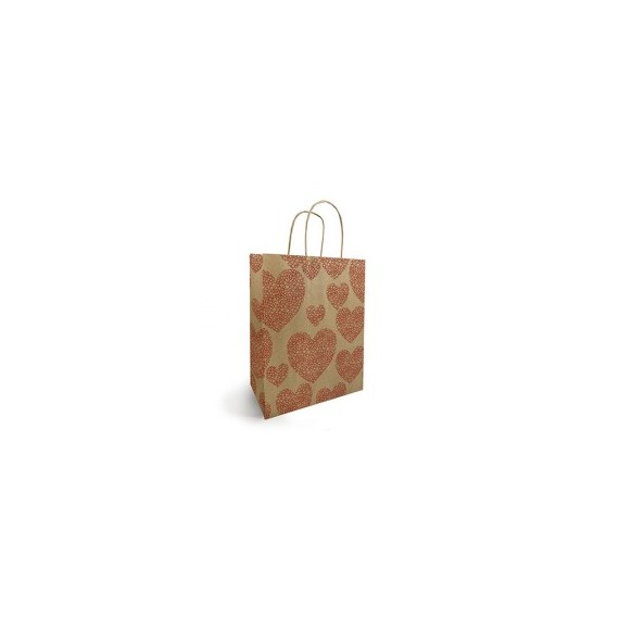 SAC KRAFT ANSES TORSADÉES 25*12*31cm 90g/m² 'PALPITANT'