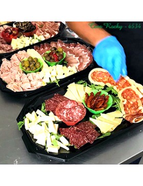 PLATEAU PREGIS CS430 430*280*32mm r-PET NOIR