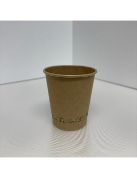 Gobelet Carton Kraft Brun - 230cc (8oz) - 'Save The Earth'