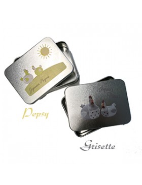 BOITE MÉTAL 12,5*9*5cm IMPRESSION PÂQUES