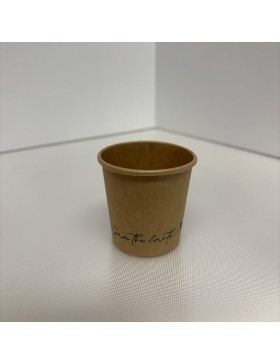 Gobelet Carton Kraft Brun - 110cc (4oz) - 'Save The Earth'