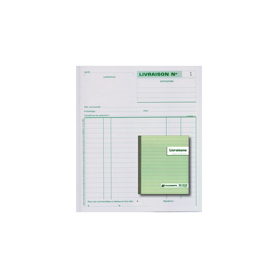 CARNET DE LIVRAISON EXACOMPTA 13160 2 COPIES 21*18cm